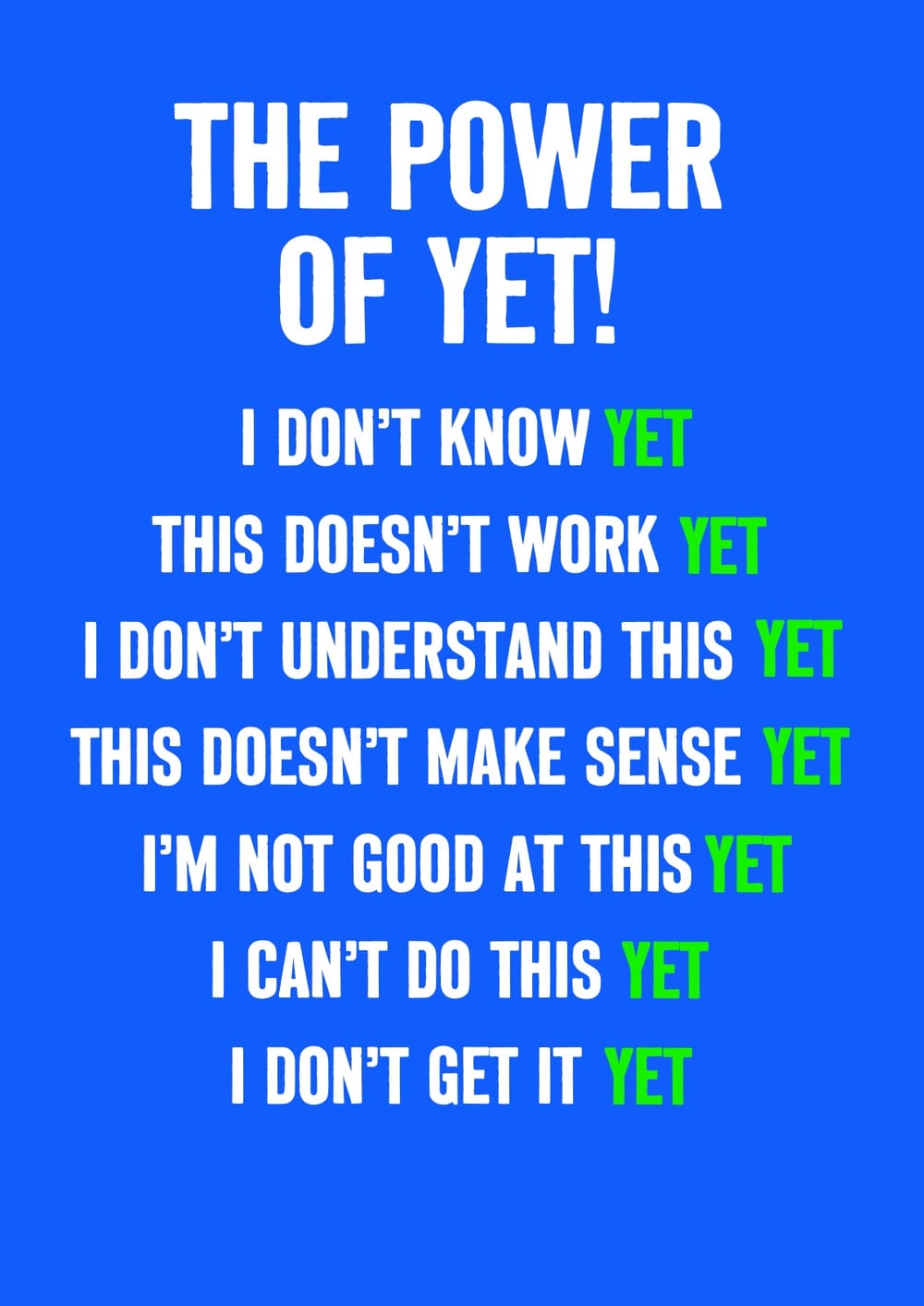 The Power of Yet Poster
